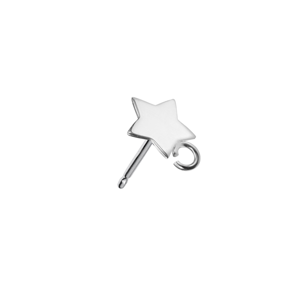 Estrella con anilla 9 mm - Palillo 11x0.9 mm