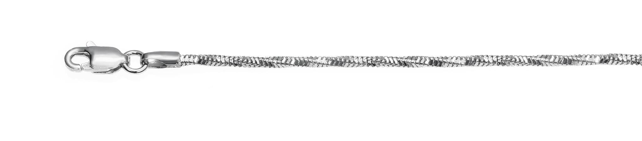 Ref.: 90714 - Diamond cut rhodia snake - Wide 1.4