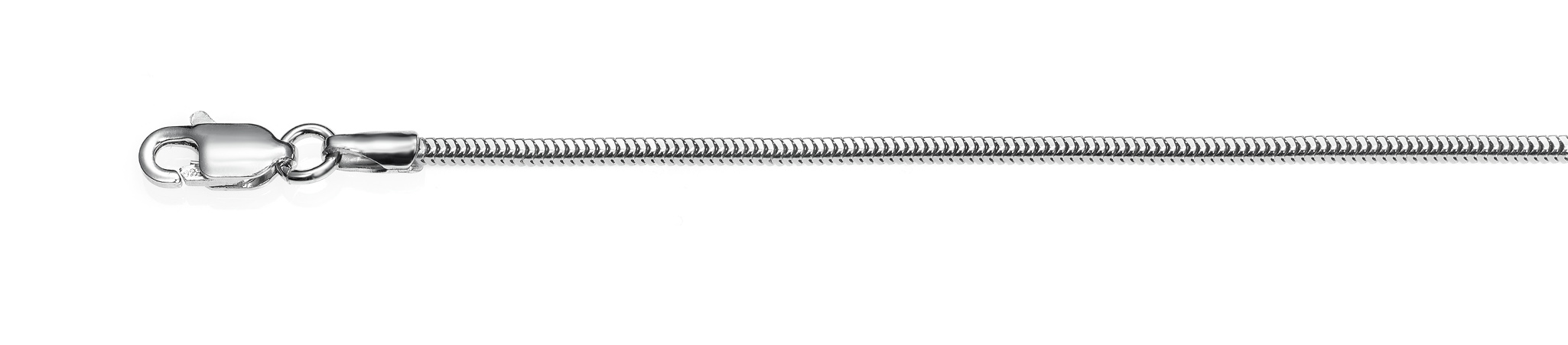 Ref.: 90914 - Diamond cut snake rhodium plated - Wide 1.4