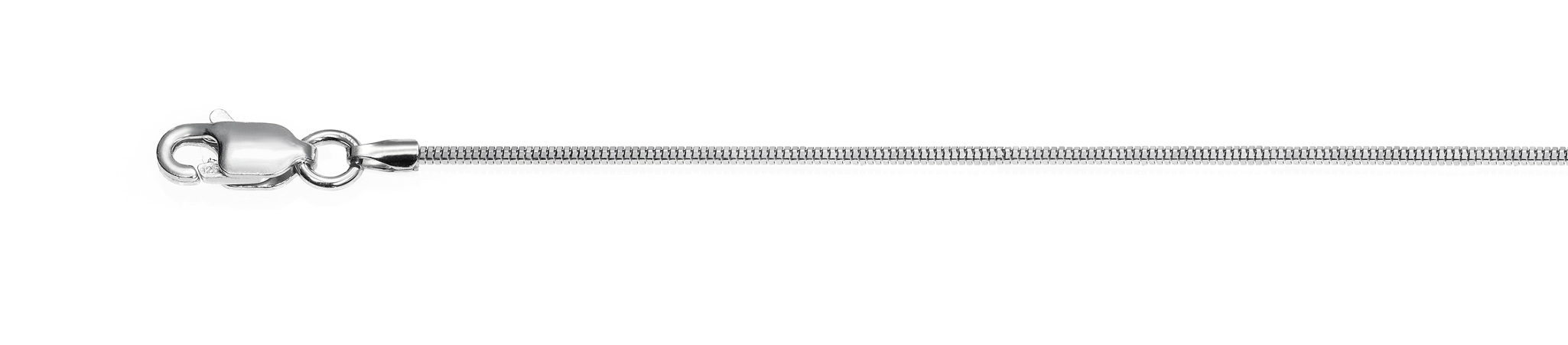 Ref.: 91010 - Diamond cut snake rhodium plated - Wide 1.0