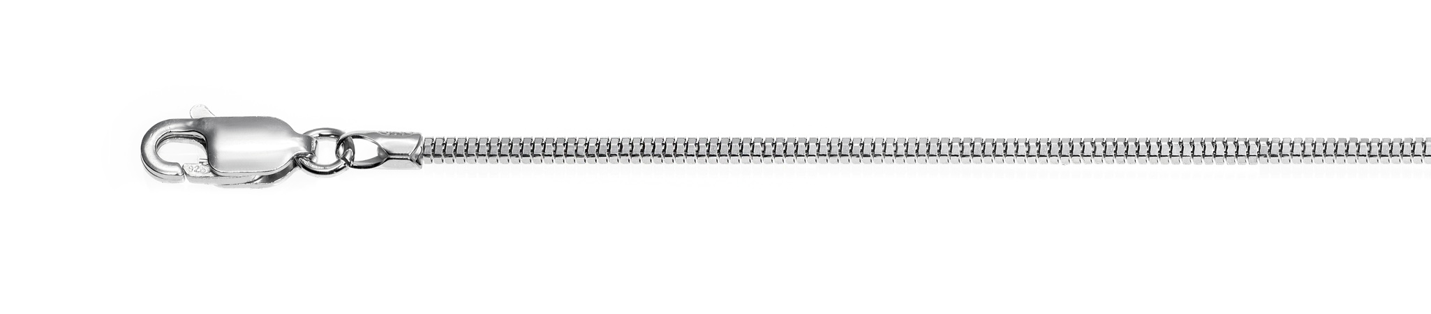 Cadenas de plata rodiadas  - Toro diamantada rodiada - Ancho 1.6 - Ref. 91016.40R
