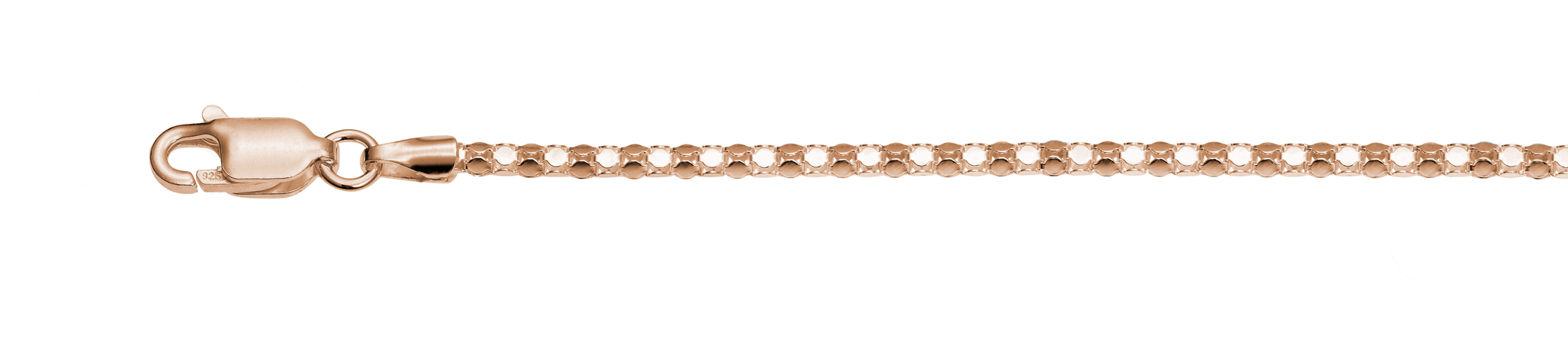 Ref.: 91418 - Rose gold plated flat popcorn - Wide 1.8