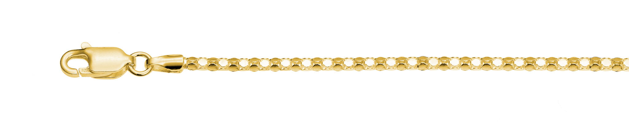 Ref.: 91418 - Flat popcorn gold plated - Wide 1.8