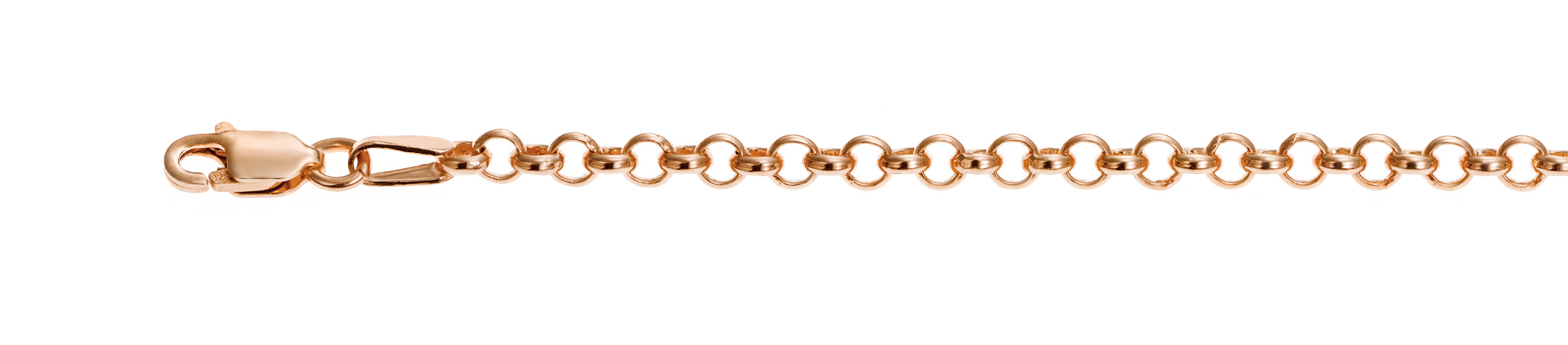 Ref.: 94050 - Rolo rose gold plated silver 0.50 - Wide 3.0