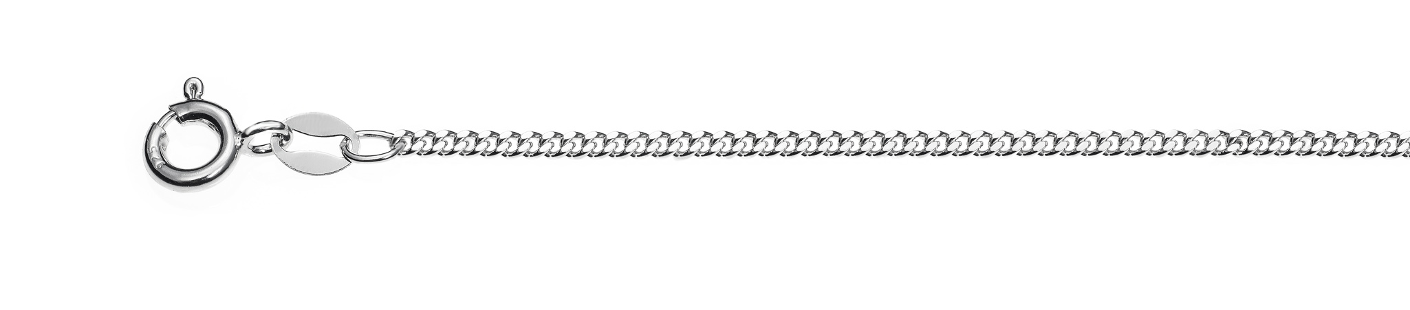 Ref.: 95550 - Diamond cut curb 0.50 rhodium plated - Wide 1.7