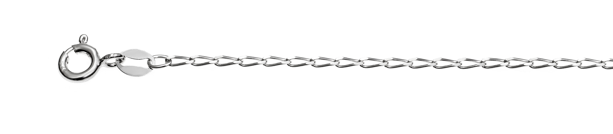 Ref.: 96540 - Open curb 0.40 rhodium plated - Wide 1.45